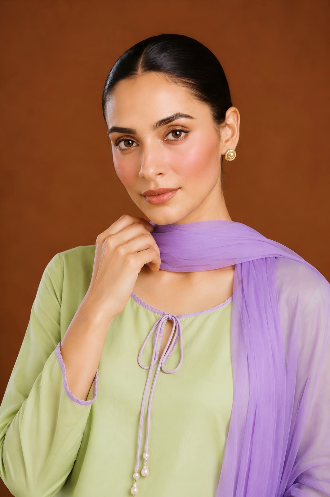 Pistachio Bloom Farshi Suit Set