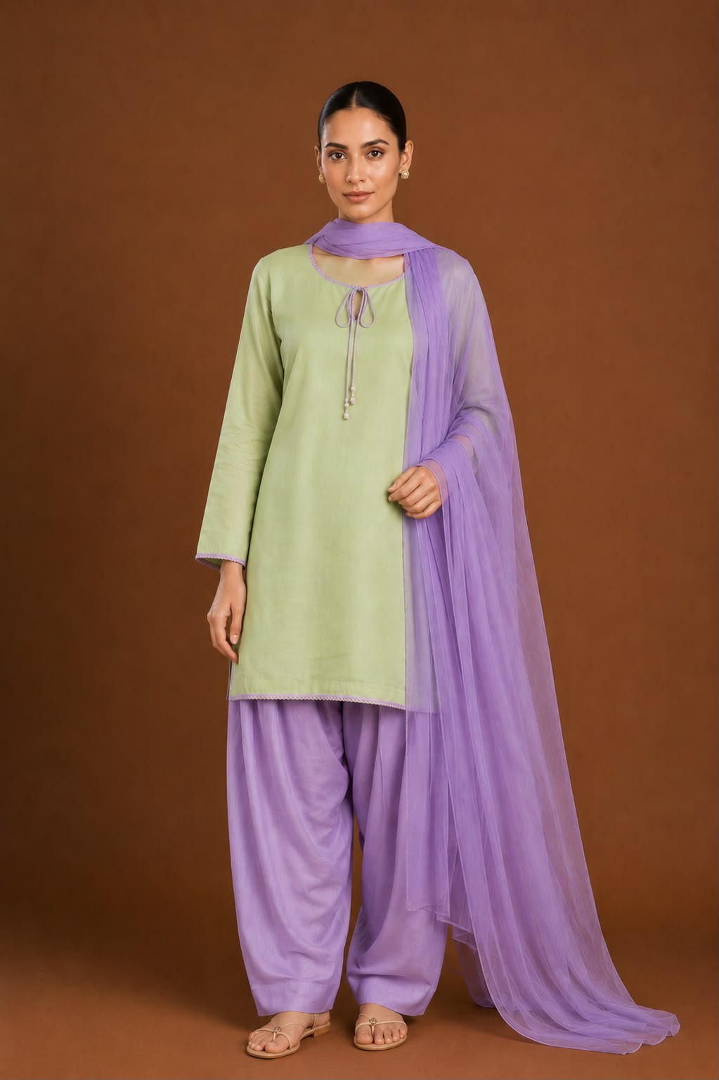 Pistachio Bloom Farshi Suit Set